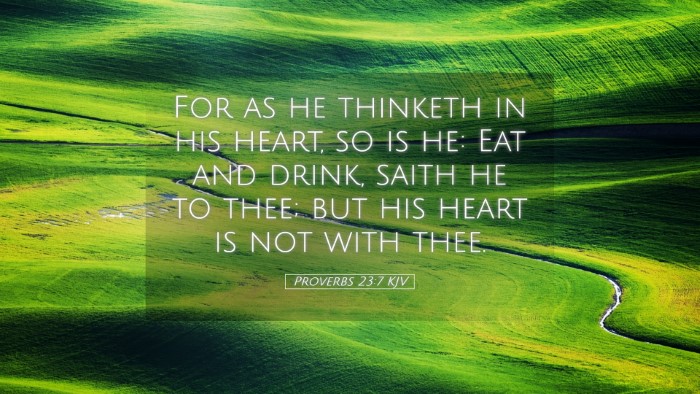 Picture 05 - Proverbs 23:7 KJV Desktop Wallpaper - For as he thinketh in his heart, so is he: Eat - Desktop Bible Verse Wallpaper