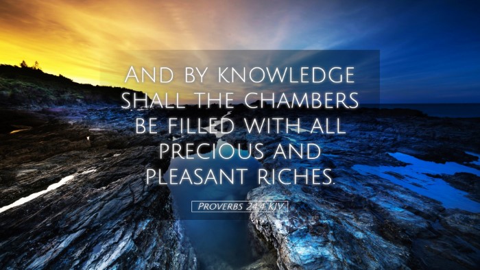 Picture 05 - Proverbs 24:4 KJV Desktop Wallpaper - And by knowledge shall the chambers be filled - Desktop Bible Verse Wallpaper