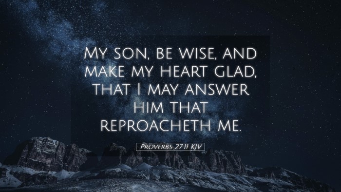 Picture 05 - Proverbs 27:11 KJV Desktop Wallpaper - My son, be wise, and make my heart glad, that I - Desktop Bible Verse Wallpaper