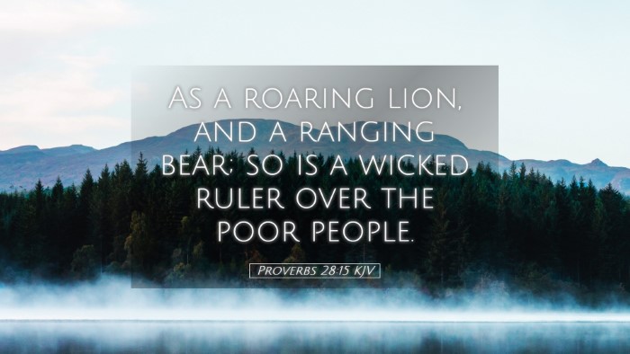 Picture 05 - Proverbs 28:15 KJV Desktop Wallpaper - As a roaring lion, and a ranging bear; so is a - Desktop Bible Verse Wallpaper