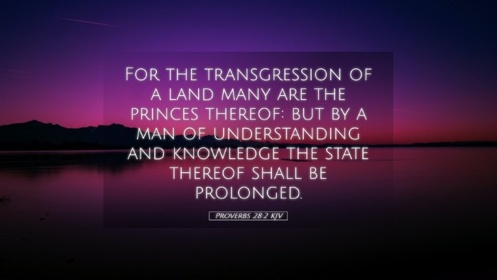 Picture 05 - Proverbs 28:2 KJV Desktop Wallpaper - For the transgression of a land many are the - Desktop Bible Verse Wallpaper