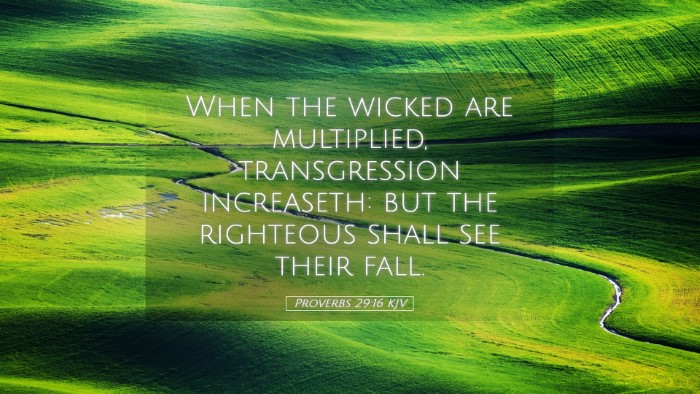 Picture 05 - Proverbs 29:16 KJV Desktop Wallpaper - When the wicked are multiplied, transgression - Desktop Bible Verse Wallpaper