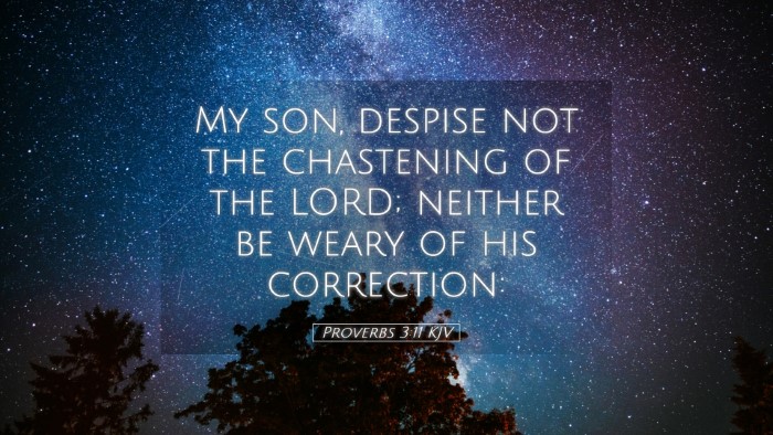 Picture 05 - Proverbs 3:11 KJV Desktop Wallpaper - My son, despise not the chastening of the LORD; - Desktop Bible Verse Wallpaper