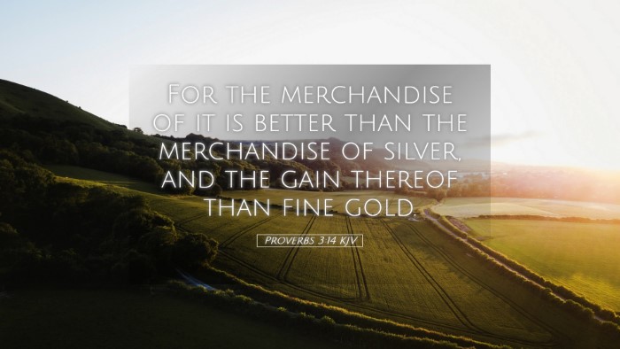 Picture 05 - Proverbs 3:14 KJV Desktop Wallpaper - For the merchandise of it is better than the - Desktop Bible Verse Wallpaper