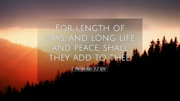 Picture 05 - Proverbs 3:2 KJV Desktop Wallpaper - For length of days, and long life, and peace, - Desktop Bible Verse Wallpaper