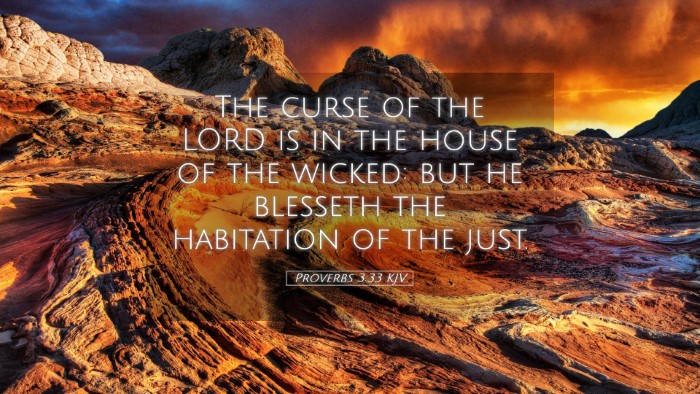 Picture 05 - Proverbs 3:33 KJV Desktop Wallpaper - The curse of the LORD is in the house of the - Desktop Bible Verse Wallpaper