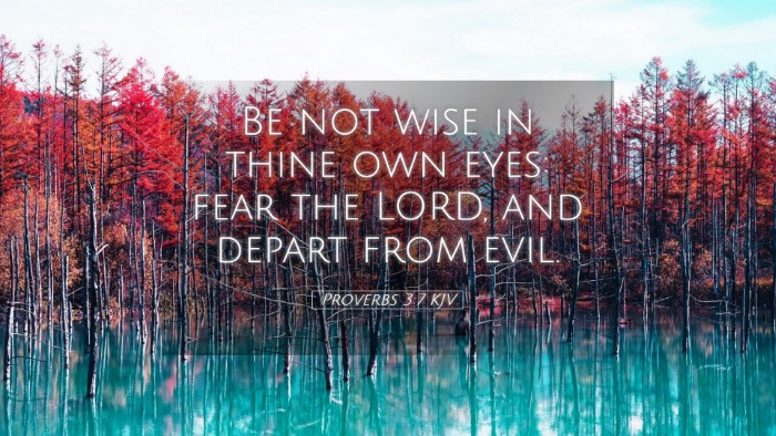 Picture 05 - Proverbs 3:7 KJV Desktop Wallpaper - Be not wise in thine own eyes: fear the LORD, and - Desktop Bible Verse Wallpaper