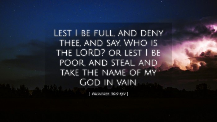 Picture 05 - Proverbs 30:9 KJV Desktop Wallpaper - Lest I be full, and deny thee, and say, Who is - Desktop Bible Verse Wallpaper