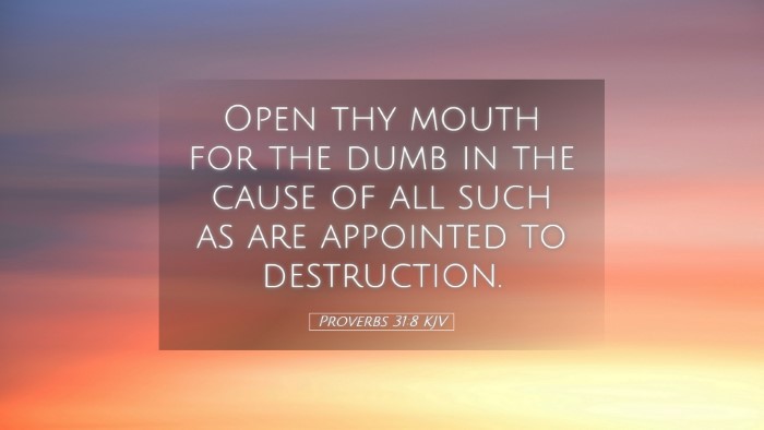 Picture 05 - Proverbs 31:8 KJV Desktop Wallpaper - Open thy mouth for the dumb in the cause of all - Desktop Bible Verse Wallpaper