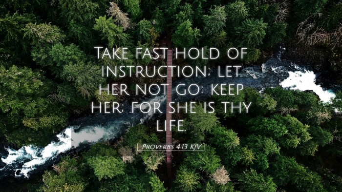 Picture 05 - Proverbs 4:13 KJV Desktop Wallpaper - Take fast hold of instruction; let her not go: - Desktop Bible Verse Wallpaper