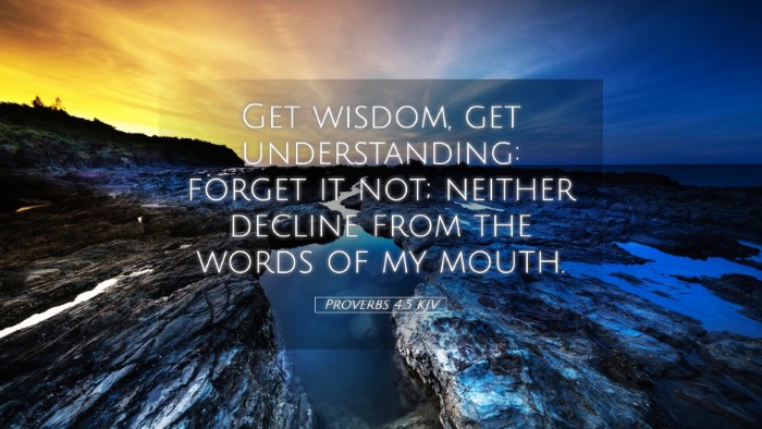 Picture 05 - Proverbs 4:5 KJV Desktop Wallpaper - Get wisdom, get understanding: forget it not; - Desktop Bible Verse Wallpaper
