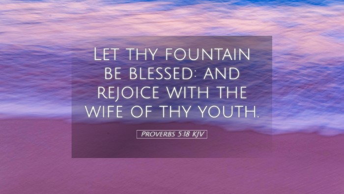 Picture 05 - Proverbs 5:18 KJV Desktop Wallpaper - Let thy fountain be blessed: and rejoice with the - Desktop Bible Verse Wallpaper