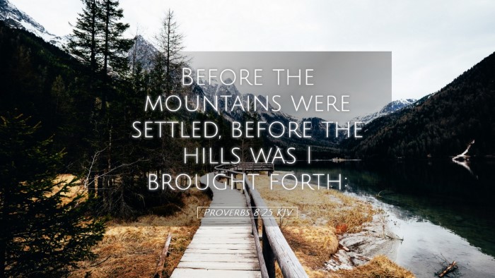 Picture 05 - Proverbs 8:25 KJV Desktop Wallpaper - Before the mountains were settled, before the - Desktop Bible Verse Wallpaper
