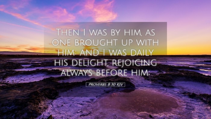 Picture 05 - Proverbs 8:30 KJV Desktop Wallpaper - Then I was by him, as one brought up with him: - Desktop Bible Verse Wallpaper