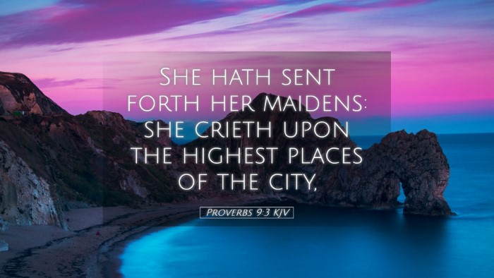 Picture 05 - Proverbs 9:3 KJV Desktop Wallpaper - She hath sent forth her maidens: she crieth upon - Desktop Bible Verse Wallpaper