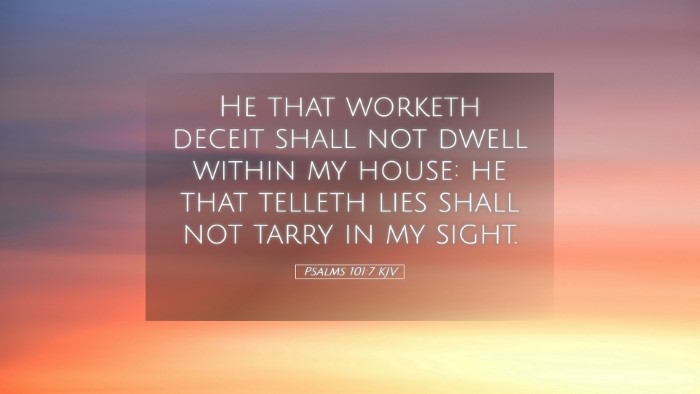 Picture 05 - Psalms 101:7 KJV Desktop Wallpaper - He that worketh deceit shall not dwell within my - Desktop Bible Verse Wallpaper