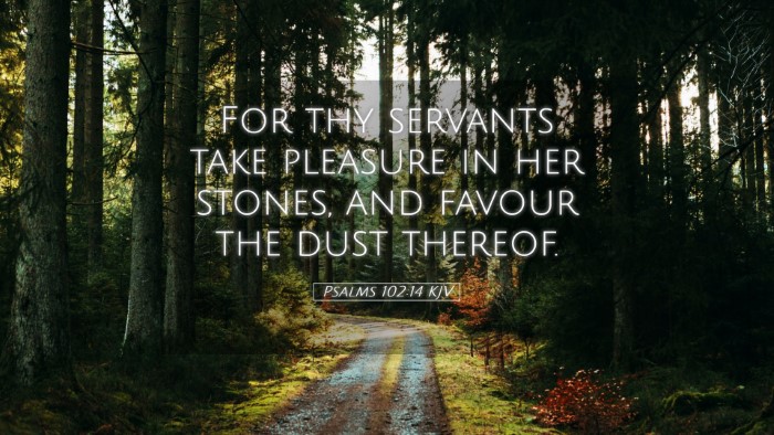 Picture 05 - Psalms 102:14 KJV Desktop Wallpaper - For thy servants take pleasure in her stones, and - Desktop Bible Verse Wallpaper