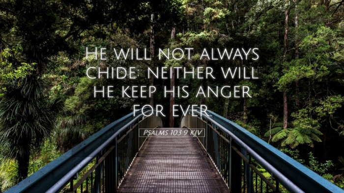 Picture 05 - Psalms 103:9 KJV Desktop Wallpaper - He will not always chide: neither will he keep - Desktop Bible Verse Wallpaper