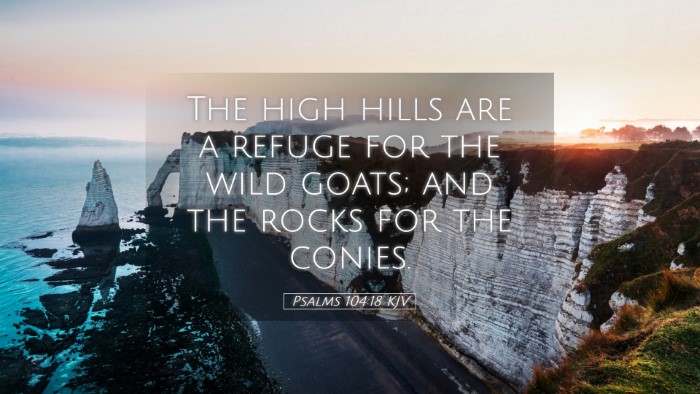 Picture 05 - Psalms 104:18 KJV Desktop Wallpaper - The high hills are a refuge for the wild goats; - Desktop Bible Verse Wallpaper