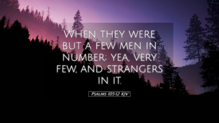 Picture 05 - Psalms 105:12 KJV Desktop Wallpaper - When they were but a few men in number; yea, very - Desktop Bible Verse Wallpaper