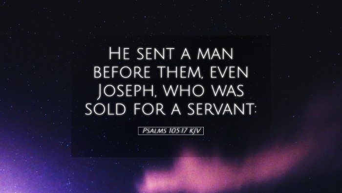 Picture 05 - Psalms 105:17 KJV Desktop Wallpaper - He sent a man before them, even Joseph, who was - Desktop Bible Verse Wallpaper