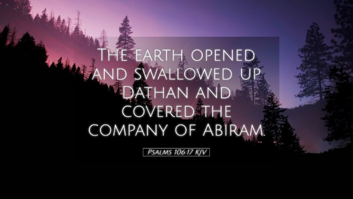 Picture 05 - Psalms 106:17 KJV Desktop Wallpaper - The earth opened and swallowed up Dathan and - Desktop Bible Verse Wallpaper