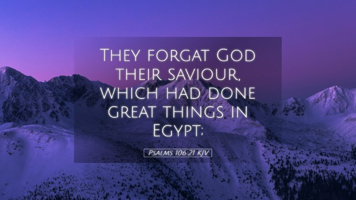 Picture 05 - Psalms 106:21 KJV Desktop Wallpaper - They forgat God their saviour, which had done - Desktop Bible Verse Wallpaper