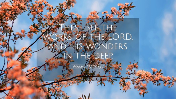 Picture 05 - Psalms 107:24 KJV Desktop Wallpaper - These see the works of the LORD, and his wonders - Desktop Bible Verse Wallpaper