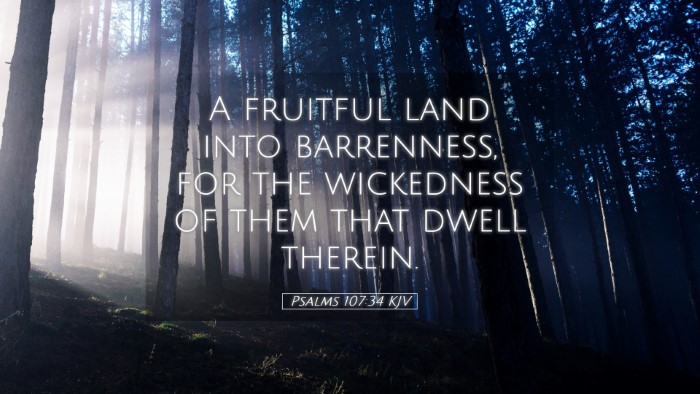 Picture 05 - Psalms 107:34 KJV Desktop Wallpaper - A fruitful land into barrenness, for the - Desktop Bible Verse Wallpaper