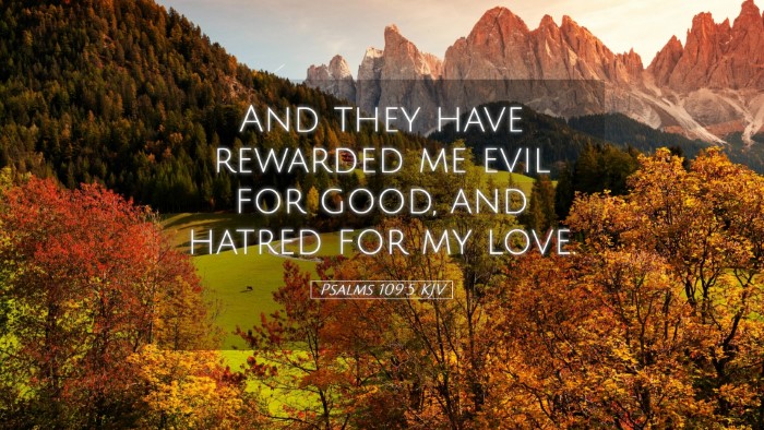Picture 05 - Psalms 109:5 KJV Desktop Wallpaper - And they have rewarded me evil for good, and - Desktop Bible Verse Wallpaper