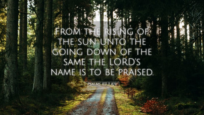 Picture 05 - Psalms 113:3 KJV Desktop Wallpaper - From the rising of the sun unto the going down of - Desktop Bible Verse Wallpaper