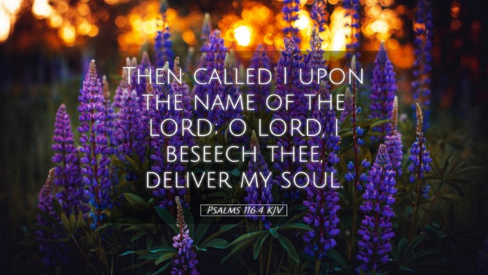 Picture 05 - Psalms 116:4 KJV Desktop Wallpaper - Then called I upon the name of the LORD; O LORD, - Desktop Bible Verse Wallpaper
