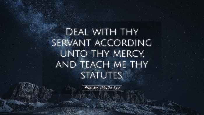 Picture 05 - Psalms 119:124 KJV Desktop Wallpaper - Deal with thy servant according unto thy mercy, - Desktop Bible Verse Wallpaper