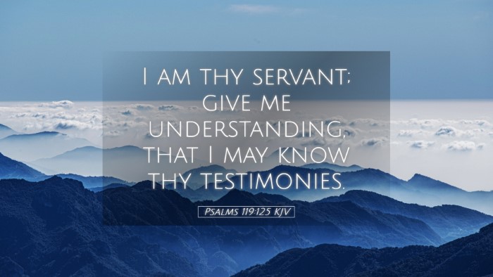Picture 05 - Psalms 119:125 KJV Desktop Wallpaper - I am thy servant; give me understanding, that I - Desktop Bible Verse Wallpaper