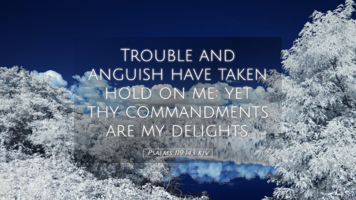 Picture 05 - Psalms 119:143 KJV Desktop Wallpaper - Trouble and anguish have taken hold on me: yet - Desktop Bible Verse Wallpaper
