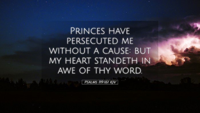 Picture 05 - Psalms 119:161 KJV Desktop Wallpaper - Princes have persecuted me without a cause: but - Desktop Bible Verse Wallpaper