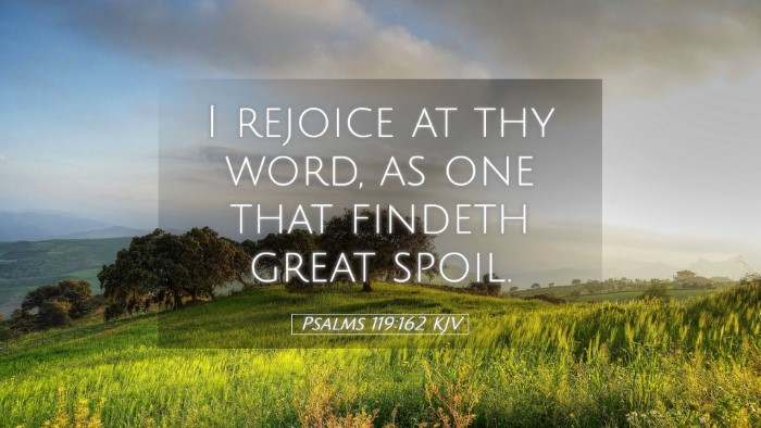 Picture 05 - Psalms 119:162 KJV Desktop Wallpaper - I rejoice at thy word, as one that findeth great - Desktop Bible Verse Wallpaper