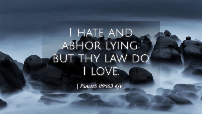 Picture 05 - Psalms 119:163 KJV Desktop Wallpaper - I hate and abhor lying: but thy law do I - Desktop Bible Verse Wallpaper