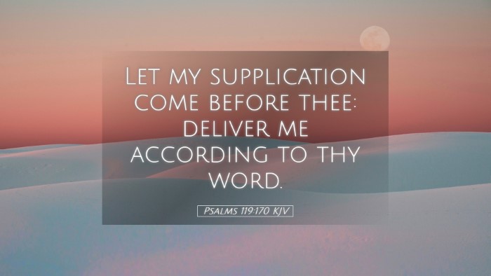Picture 05 - Psalms 119:170 KJV Desktop Wallpaper - Let my supplication come before thee: deliver me - Desktop Bible Verse Wallpaper