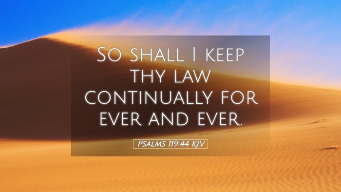 Picture 05 - Psalms 119:44 KJV Desktop Wallpaper - So shall I keep thy law continually for ever and - Desktop Bible Verse Wallpaper