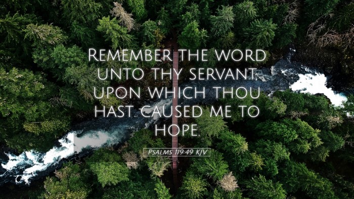 Picture 05 - Psalms 119:49 KJV Desktop Wallpaper - Remember the word unto thy servant, upon which - Desktop Bible Verse Wallpaper