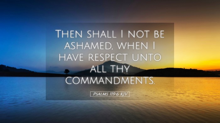 Picture 05 - Psalms 119:6 KJV Desktop Wallpaper - Then shall I not be ashamed, when I have respect - Desktop Bible Verse Wallpaper