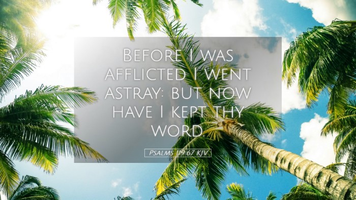 Picture 05 - Psalms 119:67 KJV Desktop Wallpaper - Before I was afflicted I went astray: but now - Desktop Bible Verse Wallpaper
