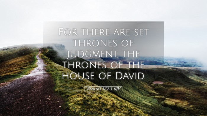 Picture 05 - Psalms 122:5 KJV Desktop Wallpaper - For there are set thrones of judgment, the - Desktop Bible Verse Wallpaper