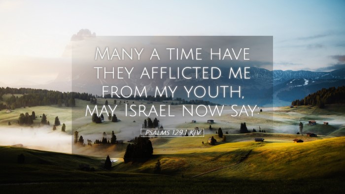 Picture 05 - Psalms 129:1 KJV Desktop Wallpaper - Many a time have they afflicted me from my youth, - Desktop Bible Verse Wallpaper