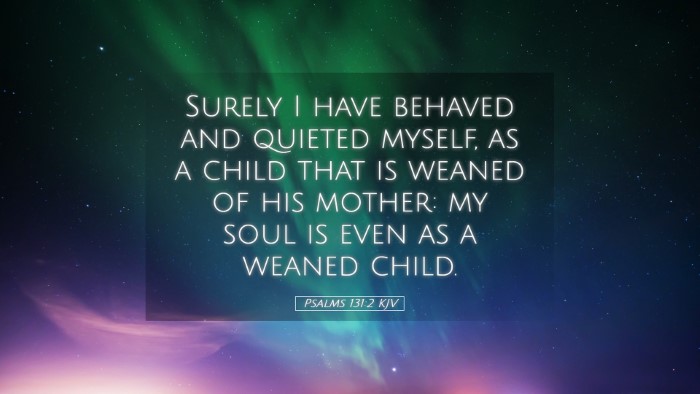 Picture 05 - Psalms 131:2 KJV Desktop Wallpaper - Surely I have behaved and quieted myself, as a - Desktop Bible Verse Wallpaper