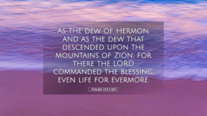 Picture 05 - Psalms 133:3 KJV Desktop Wallpaper - As the dew of Hermon, and as the dew that - Desktop Bible Verse Wallpaper