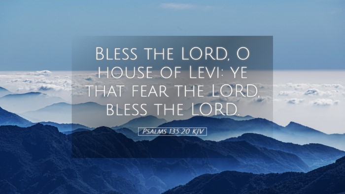 Picture 05 - Psalms 135:20 KJV Desktop Wallpaper - Bless the LORD, O house of Levi: ye that fear the - Desktop Bible Verse Wallpaper