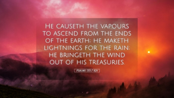 Picture 05 - Psalms 135:7 KJV Desktop Wallpaper - He causeth the vapours to ascend from the ends of - Desktop Bible Verse Wallpaper