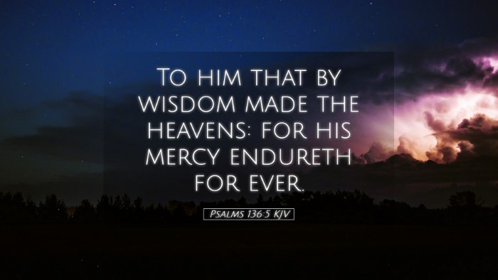 Picture 05 - Psalms 136:5 KJV Desktop Wallpaper - To him that by wisdom made the heavens: for his - Desktop Bible Verse Wallpaper